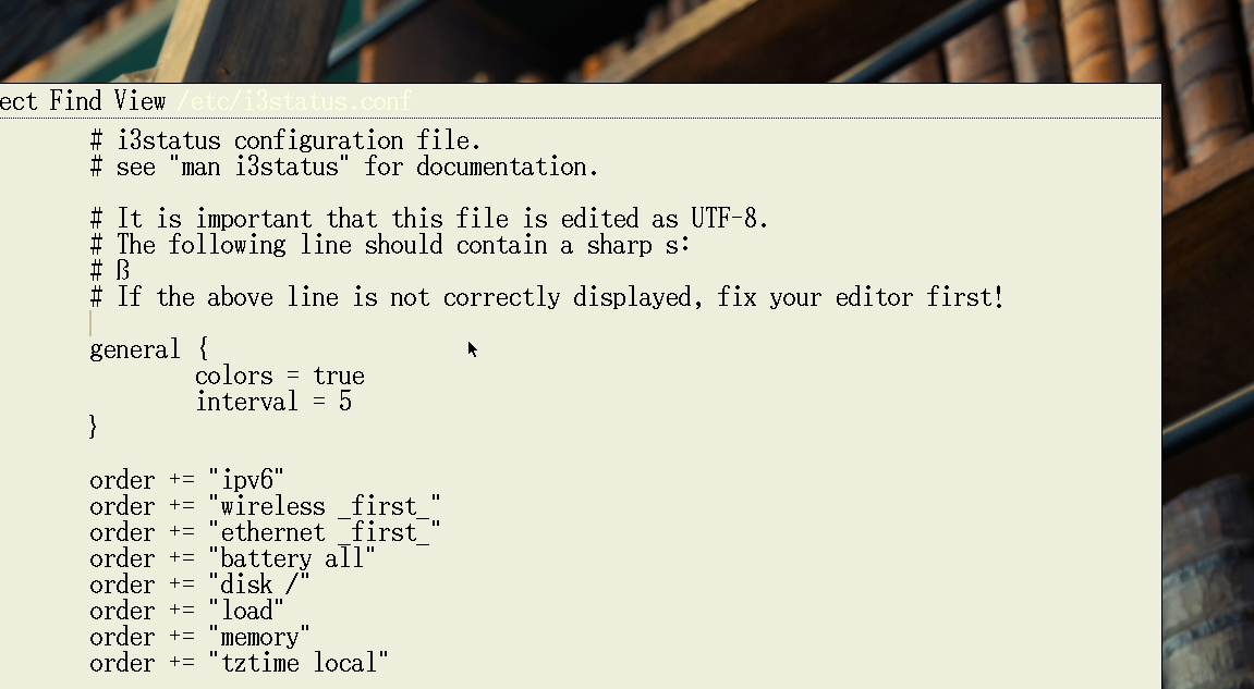 The following line should contain a sharp s:
ß
If the above line is not correctly displayed, fix your editor first!