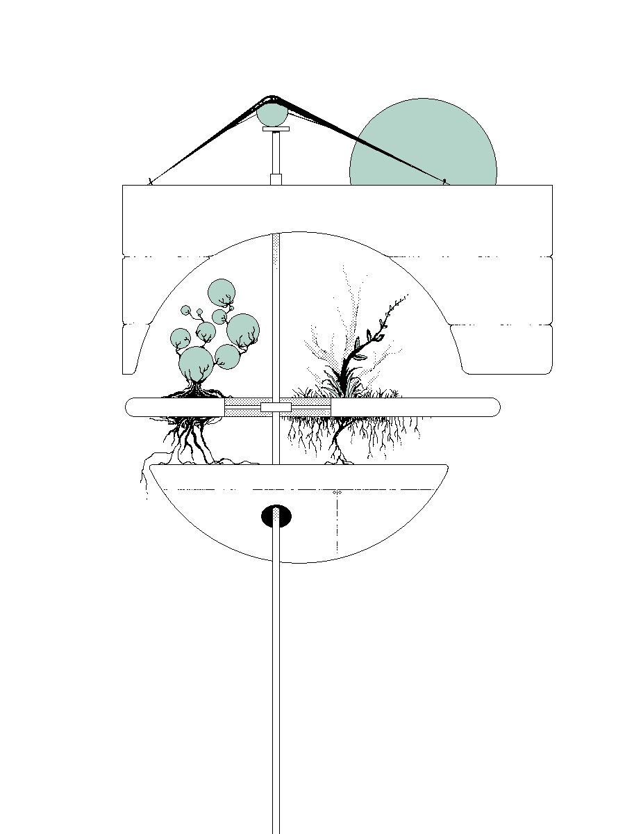 Plants on an elevated structure