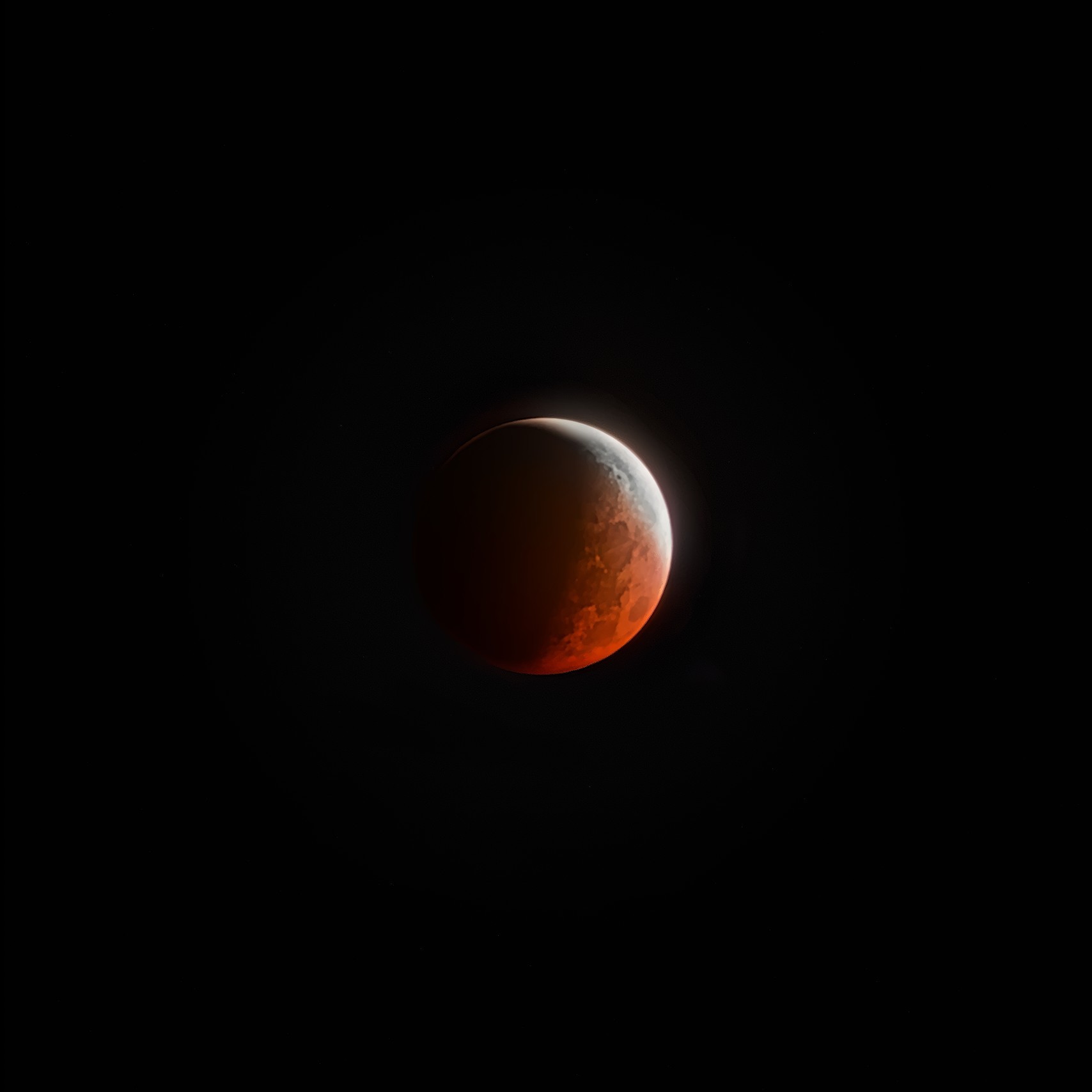 Another image of the lunar eclipse, blend of several expositions.